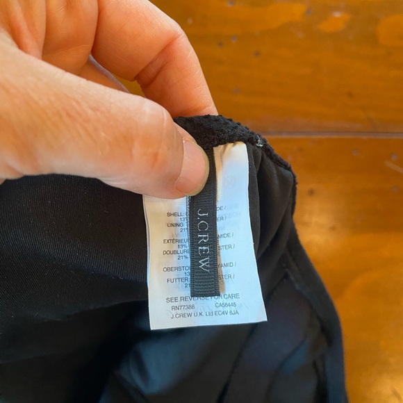 J Crew pique lace-up one piece swimsuit, true black - Picture 6 of 7